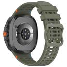 For Samsung Galaxy Watch8 40 / 44mm Eight-shaped Buckle Breathable Stitched Silicone Watch Band(Green) - 2