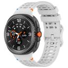 For Samsung Galaxy Watch8 40 / 44mm Eight-shaped Buckle Breathable Stitched Silicone Watch Band(Light Gray) - 1