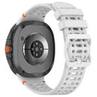 For Samsung Galaxy Watch8 40 / 44mm Eight-shaped Buckle Breathable Stitched Silicone Watch Band(Light Gray) - 2