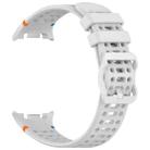 For Samsung Galaxy Watch8 40 / 44mm Eight-shaped Buckle Breathable Stitched Silicone Watch Band(Light Gray) - 3