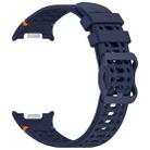 For Samsung Galaxy Watch8 40 / 44mm Eight-shaped Buckle Breathable Stitched Silicone Watch Band(Dark Blue) - 3