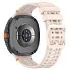 For Samsung Galaxy Watch8 40 / 44mm Eight-shaped Buckle Breathable Stitched Silicone Watch Band(Starlight) - 2