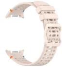 For Samsung Galaxy Watch8 40 / 44mm Eight-shaped Buckle Breathable Stitched Silicone Watch Band(Starlight) - 3