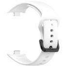 For Redmi Watch Move Black Steel Buckle Solid Color Soft Silicone Watch Band(White) - 3