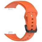 For Redmi Watch Move Black Steel Buckle Solid Color Soft Silicone Watch Band(Orange) - 3