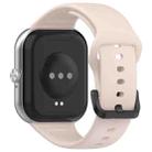 For Redmi Watch Move Black Steel Buckle Solid Color Soft Silicone Watch Band(Pink) - 2