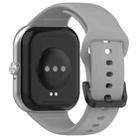 For Redmi Watch Move Black Steel Buckle Solid Color Soft Silicone Watch Band(Gray) - 2