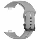 For Redmi Watch Move Black Steel Buckle Solid Color Soft Silicone Watch Band(Gray) - 3
