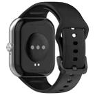 For Redmi Watch Move Black Steel Buckle Solid Color Soft Silicone Watch Band(Black) - 2