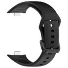 For Redmi Watch Move Black Steel Buckle Solid Color Soft Silicone Watch Band(Black) - 3