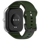 For Redmi Watch Move Black Steel Buckle Solid Color Soft Silicone Watch Band(Green) - 2