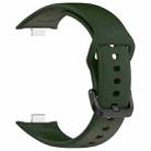 For Redmi Watch Move Black Steel Buckle Solid Color Soft Silicone Watch Band(Green) - 3