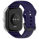 For Redmi Watch Move Black Steel Buckle Solid Color Soft Silicone Watch Band(Dark Blue) - 1