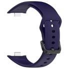 For Redmi Watch Move Black Steel Buckle Solid Color Soft Silicone Watch Band(Dark Blue) - 3
