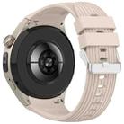 For Huawei Watch 5 42mm Vertical Solid Color Silicone Watch Band(Ivory White) - 2