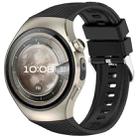 For Huawei Watch 5 42mm Vertical Solid Color Silicone Watch Band(Black) - 1