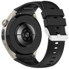 For Huawei Watch 5 42mm Vertical Solid Color Silicone Watch Band(Black) - 2