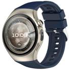 For Huawei Watch 5 42mm Vertical Solid Color Silicone Watch Band(Dark Blue) - 1