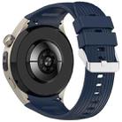 For Huawei Watch 5 42mm Vertical Solid Color Silicone Watch Band(Dark Blue) - 2