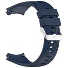 For Huawei Watch 5 42mm Vertical Solid Color Silicone Watch Band(Dark Blue) - 3