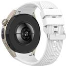 For Huawei Watch 5 46mm Vertical Solid Color Silicone Watch Band(White) - 2