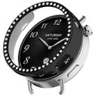 For Xiaomi Watch S4 41mm Single Row Diamond Half Coverage Hollow TPU Watch Cover(Black) - 1