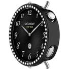 For Xiaomi Watch S4 41mm Single Row Diamond Half Coverage Hollow TPU Watch Cover(Black) - 2