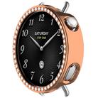 For Xiaomi Watch S4 41mm Single Row Diamond Half Coverage Hollow TPU Watch Cover(Rose Gold) - 2