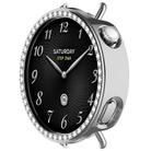 For Xiaomi Watch S4 41mm Single Row Diamond Half Coverage Hollow TPU Watch Cover(Silver) - 2