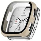 For Amazfit Active 2 Square Tempered Film Integrated PC Watch Protective Cover(Ivory White) - 1
