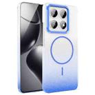 For Xiaomi 14T Gold Diamond Glitter Gradient MagSafe Shockproof Phone Case(Blue) - 1
