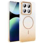 For Xiaomi 14T Pro Gold Diamond Glitter Gradient MagSafe Shockproof Phone Case(Gold) - 1