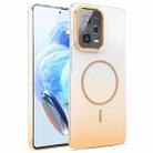 For Xiaomi Redmi Note 12 Pro 5G Gold Diamond Glitter Gradient MagSafe Shockproof Phone Case(Gold) - 1
