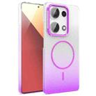 For Xiaomi Redmi Note 13 Pro 4G Gold Diamond Glitter Gradient MagSafe Shockproof Phone Case(Purple) - 1
