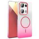 For Xiaomi Redmi Note 13 Pro 4G Gold Diamond Glitter Gradient MagSafe Shockproof Phone Case(Red) - 1