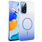 For Xiaomi Redmi Note 14S Gold Diamond Glitter Gradient MagSafe Shockproof Phone Case(Blue) - 1