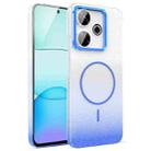 For Xiaomi Redmi 13 4G Gold Diamond Glitter Gradient MagSafe Shockproof Phone Case(Blue) - 1