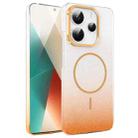 For Xiaomi Redmi Note 14 5G Gold Diamond Glitter Gradient MagSafe Shockproof Phone Case(Gold) - 1