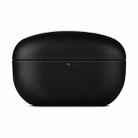 For  Sony WF-1000XM5 Grained Genuine Leather Bluetooth Headset Protective Case(Black) - 1