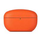 For  Sony WF-1000XM5 Grained Genuine Leather Bluetooth Headset Protective Case(Orange) - 1