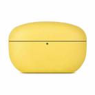 For  Sony WF-1000XM5 Grained Genuine Leather Bluetooth Headset Protective Case(Yellow) - 1