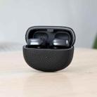 For Bose Ultra Litchi Print Genuine Leather Bluetooth Headset Protective Case(Black) - 1