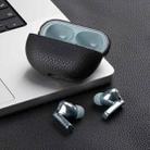 For Huawei FreeBuds Pro 4 Litchi Print Genuine Leather Bluetooth Headset Protective Case(Black) - 2