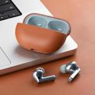 For Huawei FreeBuds Pro 4 Grained Genuine Leather Bluetooth Headset Protective Case(Brown) - 2
