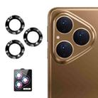 For Huawei Pura 80 5G ENKAY 9H Rear Lens Aluminium Alloy Tempered Glass Film(Black) - 1
