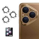 For Huawei Pura 80 5G ENKAY 9H Rear Lens Aluminium Alloy Tempered Glass Film(Silver) - 1
