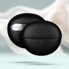 For Huawei FreeClip Grained Genuine Leather Bluetooth Headset Protective Case(Black) - 1