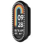 For Xiaomi Smart Band 10 / 10 NFC Single Row Diamond Half Coverage Hollow TPU Watch Cover(Black) - 2