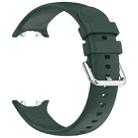 For Honor Watch Fit / Fit Elegant Silver Buckle Solid Color Silicone Watch Band(Dark Green) - 3