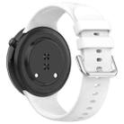For Honor Watch Fit / Fit Elegant Silver Buckle Solid Color Silicone Watch Band(White) - 2